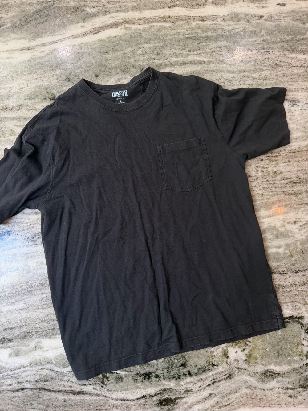 Duluth Trading Co Black Short-Sleeve Pocket Tee
